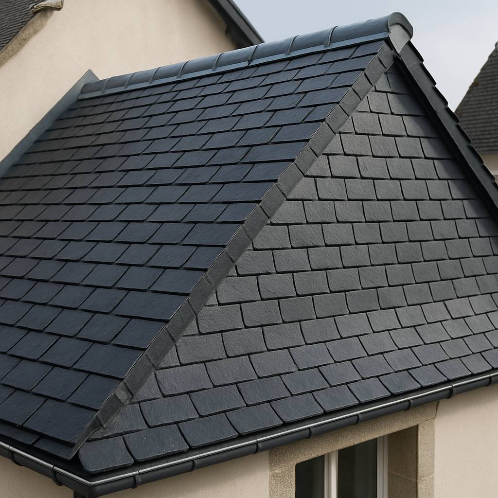 Toiture ardoise rénovée à Saint-Grégoire — MD Toiture, artisan couvreur 35760